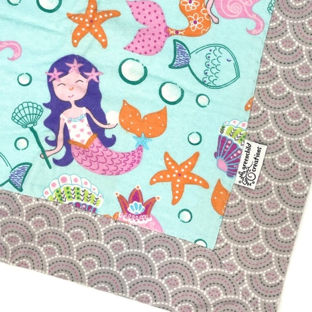 ⭐️HP⭐️ NEW Mermaid Baby Blanket, flannel HANDMADE